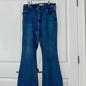 Abercrombie & Fitch Flare Jeans in Deep Blue